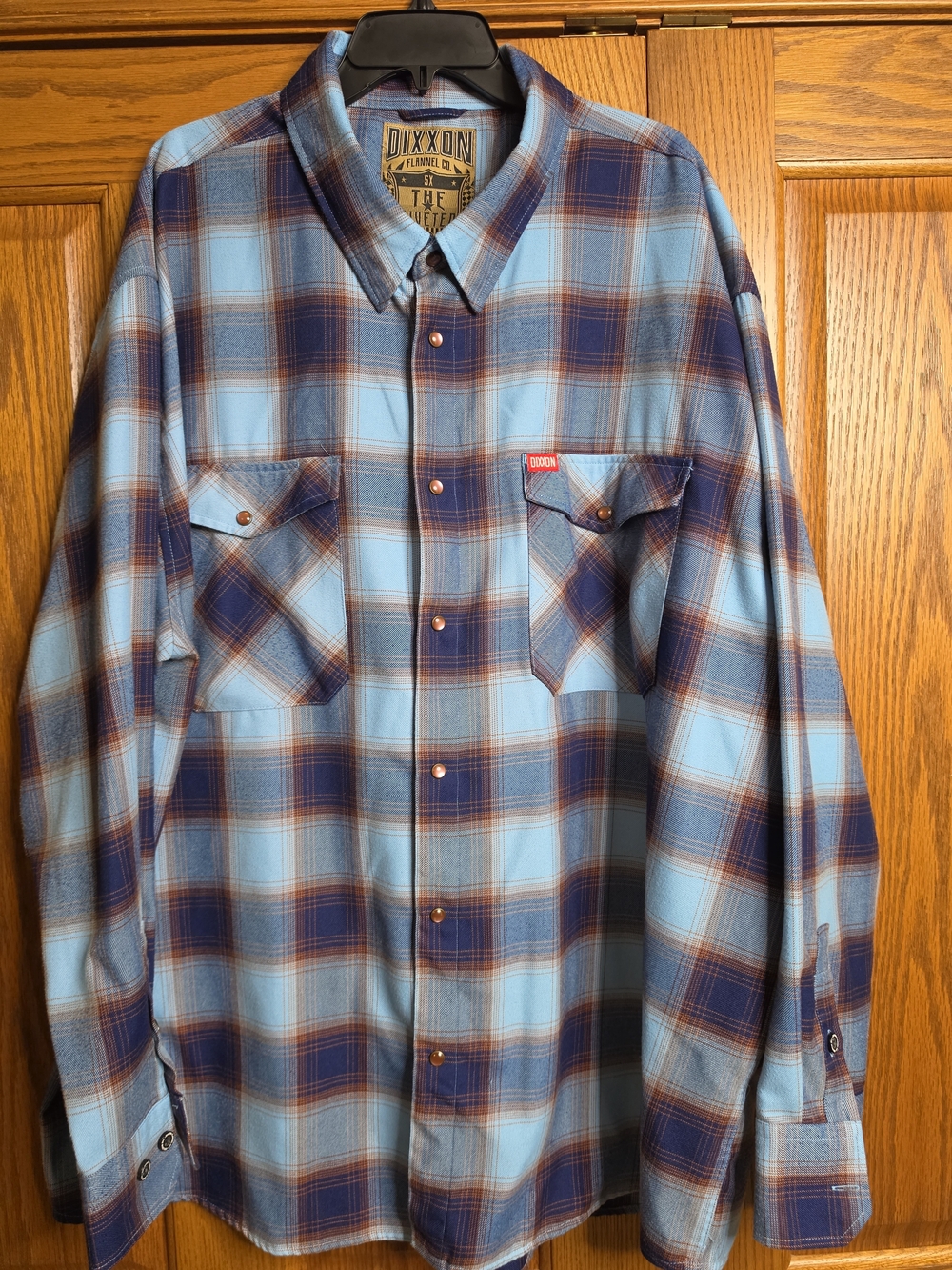 DIXXON Light Blue and Navy Plaid Button-Down Shirt